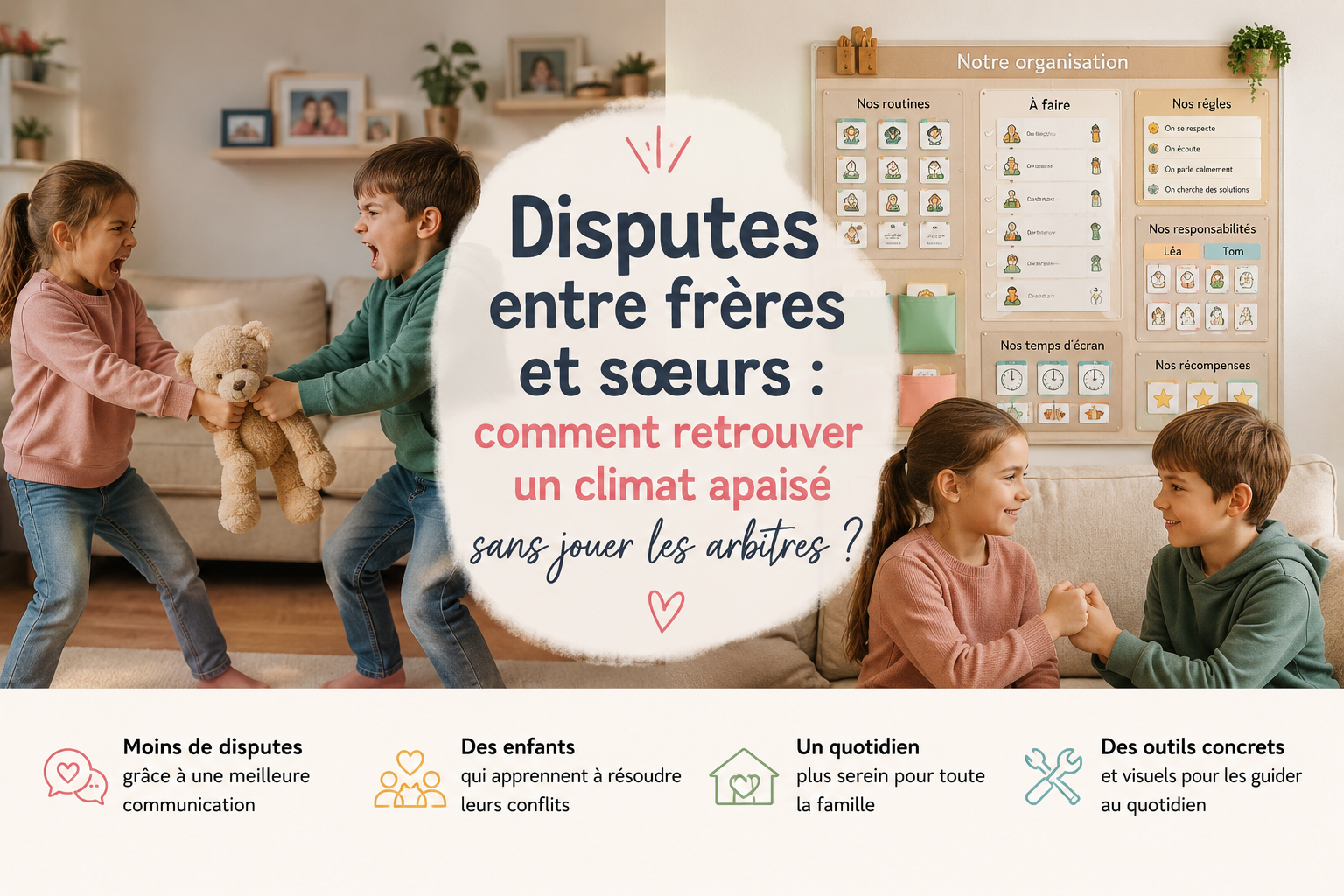 Disputes entre frères et sœurs : comment retrouver un climat apaisé sans jouer les arbitres ?