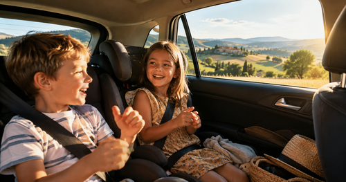 Trajet en voiture avec enfants